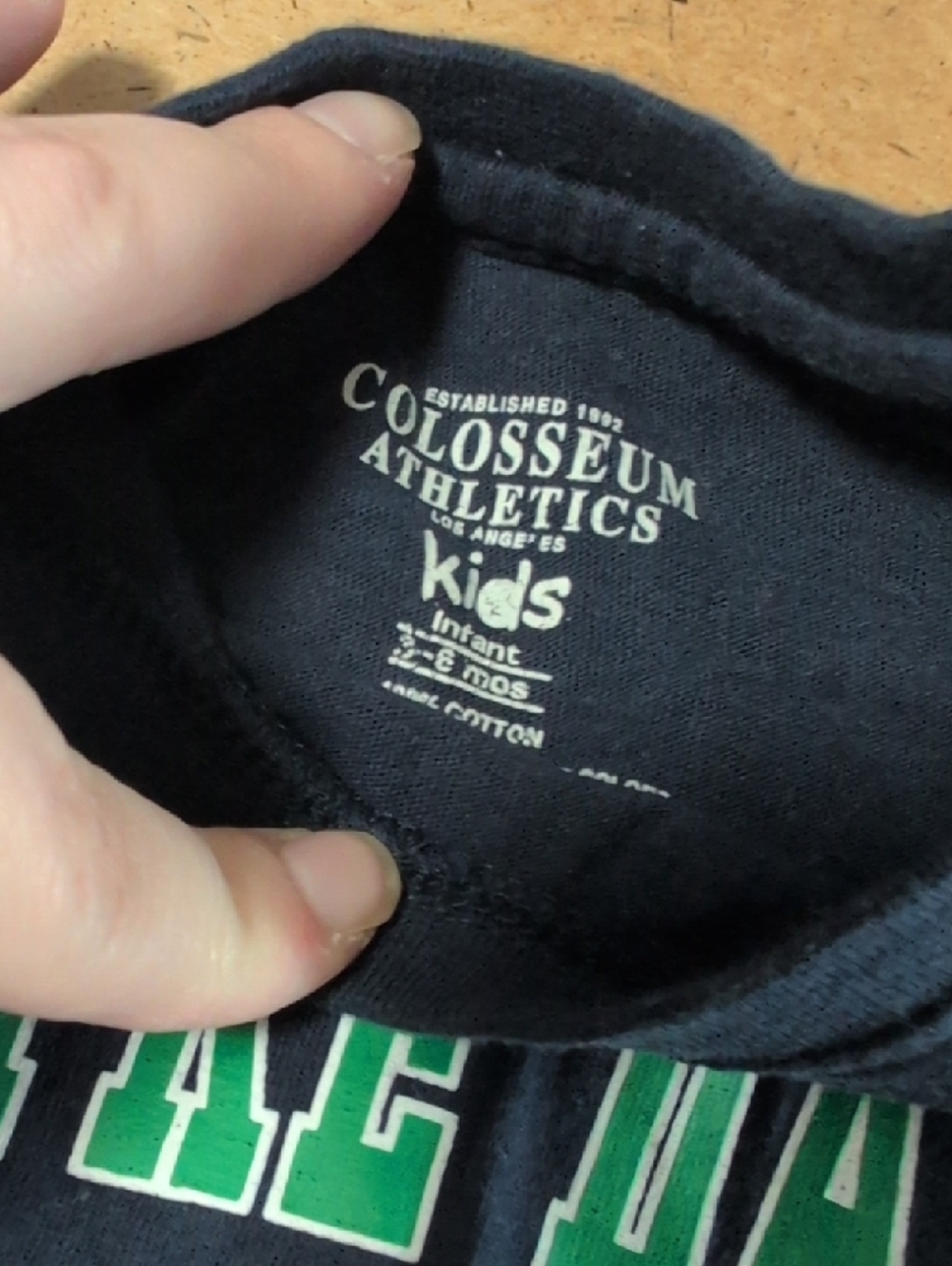 ❤️‍🔥10/$10❤️‍🔥 GUC Baby Notre Dame Blue Irish Short Sleeve T-Shirt Size 3-6M - Picture 2 of 2